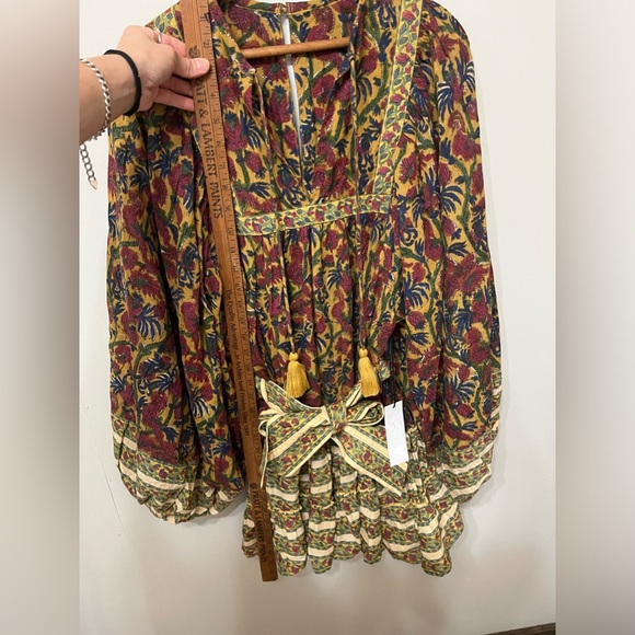 Floral Mini Dress Balloon Sleeve Tunic Size  Small Sunday Ritual - Picture 9 of 11